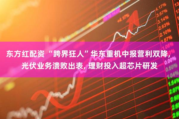 东方红配资 “跨界狂人”华东重机中报营利双降, 光伏业务溃败出表, 理财投入超芯片研发